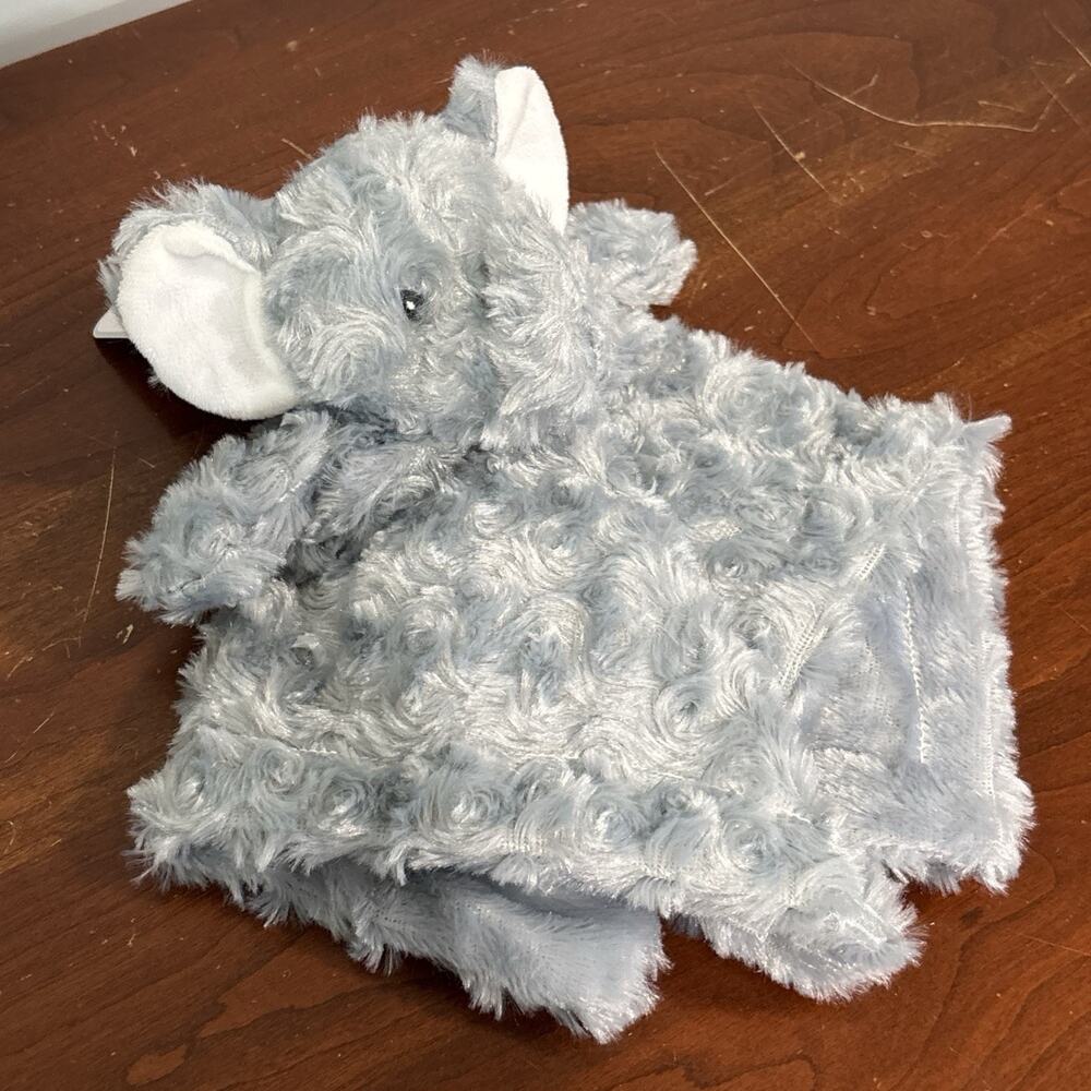 Necessities TenderTyme Blue Elephant Lovey Baby Security Blanket Swirl Plush New